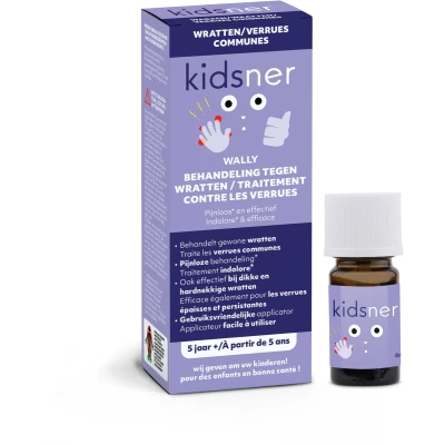 Afbeelding van Kidsner Wally de wrattenbehandeling, pijnloos kinderen vanaf 5 jaar wrattenbehandeling voor handen en voeten 2ML wrattenverwijderaar wratten verwijderen