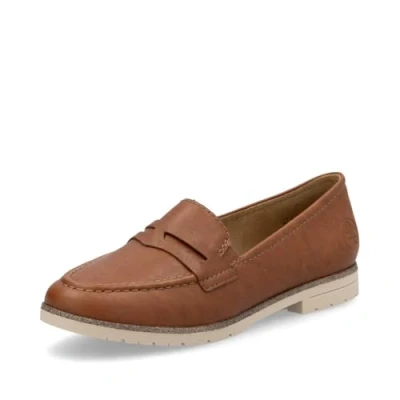 Afbeelding van Rieker Lage damessneakers 45300, Bruin 24, 41 EU smalle maat