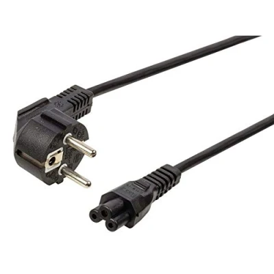 Afbeelding van PremiumCord kpspt5 netsnoer Mickey Mouse 230 V 5 m, met geaarde stekker, IEC320C5 pc netsnoer, 3 pins, kleur zwart