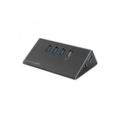 Image de LC Power HUB ALU 2B 4 Concentrateur (hub) 3 x SuperSpeed USB 3.0 + 1 (charge) de bureau