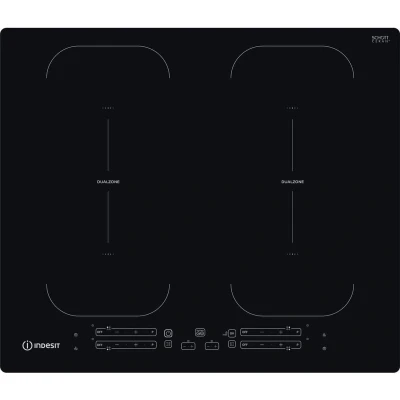 Afbeelding van Indesit Ib 88b60 Ne Inductiekookplaat, 59 Cm,4 Zones (2 Bridge Zones), 4 Boosters, Automatische Functies, Timer, Power Management,kinderslot, Pulsar