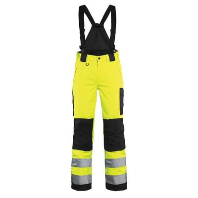 Image de Pantalon hiverà bretelles haute visibilité femme jaune/noir