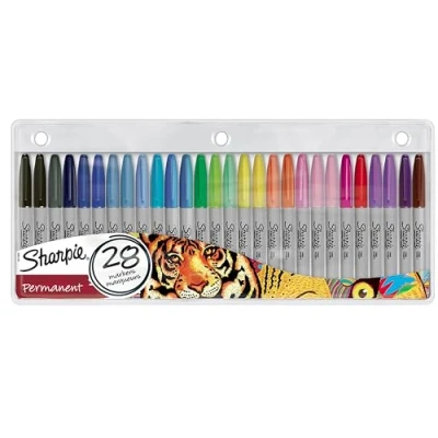 Afbeelding van Viltstift Sharpie rond 0.9mm blister à 28 stuks assorti