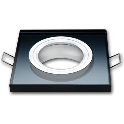 Afbeelding van Inbouwspot, Vierkant, Glas, Zwart GU5.3 / MR16 Fitting (12V) Standaard