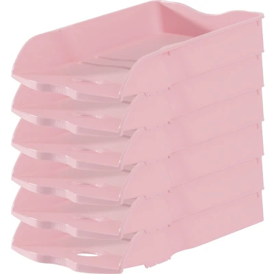 Afbeelding van HAN brievenbak Re LOOP A4 stapel en nestbaar pastelroze 100% gerecycled 6 stuks HA 10298 886 D