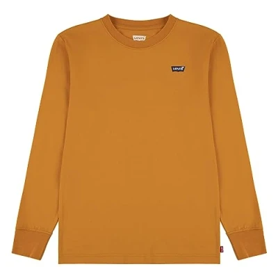 Image de Levi&#039;s Lvb L/S T shirt chauve souris Chesthit pour garçon, Orange, 16 ans