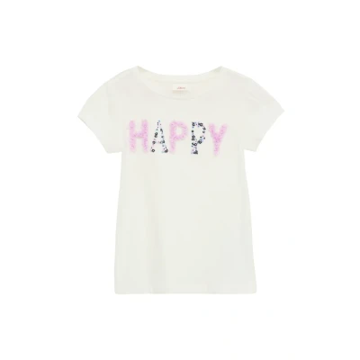 Afbeelding van s.Oliver T shirt Maat 92/98 Meisjes 0100 white katoen