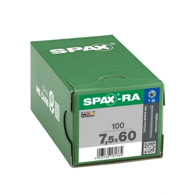 Afbeelding van Spax RA Kozijnschroeven torx cilinderkop T30 7.5 x 60mm