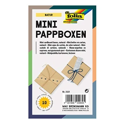 Afbeelding van Doos karton Folia mini 7,5x7,5x4,5cm 10 stuks kraft