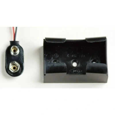 Afbeelding van Takachi BH9V2 Batterijhouder 1 9V (blok) Drukknopaansluiting, Kabel (l x b h) 49.3 29.2 20 mm
