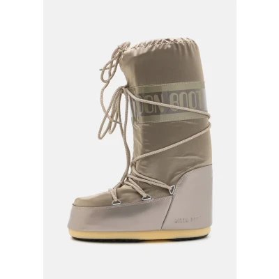 Afbeelding van Moon Boot ICON Glance Unisex Veterlaarzen, Maat: 39 41, Platinum Imitatieleer/ textiel