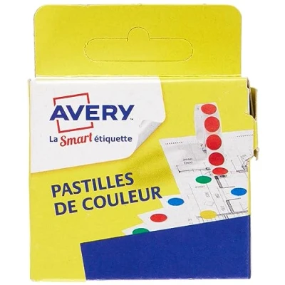 Afbeelding van AVERY Dispenser box met 150 gele zelfklevende punten, diameter 15 mm