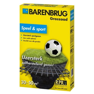 Afbeelding van Barenbrug Graszaad Bar Power RPR Gecoat (Speel &amp; Sport) 1 KG 50 M²