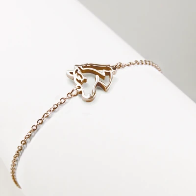 Image de Ponytail&amp;Co Bracelet Cheval Or Rose 13+5cm