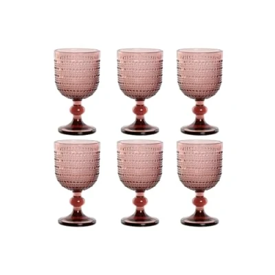 Afbeelding van Set van bekers Home ESPRIT Roze Kristal 240 ml (6 Stuks)