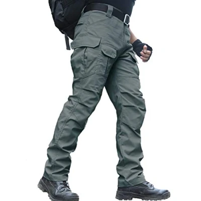 Afbeelding van zuoxiangru Waterdichte broek voor heren, werkbroek, cargobroek, militair, casual, met meerdere zakken