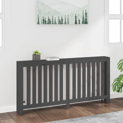 Afbeelding van Radiatorombouw 169x19x84 cm massief grenenhout grijs