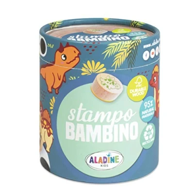 Image de Kit de tampons bois Stampo Bambino Dinosaure 8 pcs