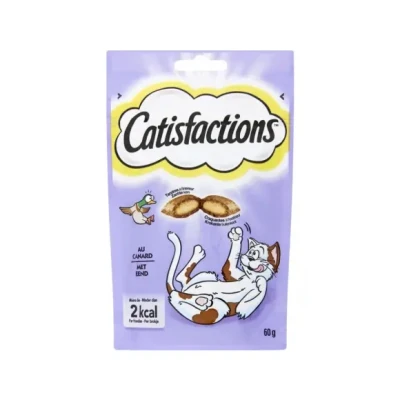 Afbeelding van Catisfactions Kattensnoepjes Eend Kattensnack 60 g 1 zakje