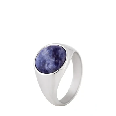 Afbeelding van Blackskies Coruscentsodalite Ring, Heren, Maat: 54, Silver coloured