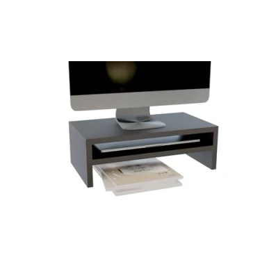 Afbeelding van ComfortCove Monitorstandaard, 2 traps computermonitorhouder, laptopstandaard, computerstandaard met opbergplank, zwart