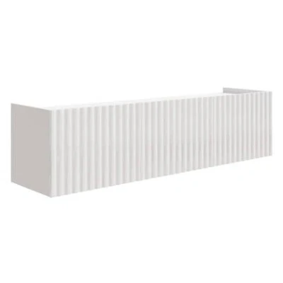 Afbeelding van Selsey Fiorra Hangend TV meubel 3 deurs hoogglans wit 144 cm