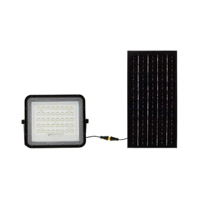 Afbeelding van V TAC VT 80W Zwarte Solar Schijnwerper 6W IP65 800 Lumen 6400K