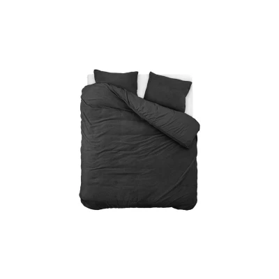 Afbeelding van Dekbedovertrek Teddy 2 persoons (200 x 200/220) Antraciet Koopjedeal.nl Altijd de beste deal
