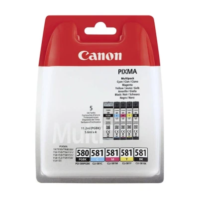 Image de Canon Multipack Pgi 580 / Cli 581 Noir cyan magenta jaune (2078c008)