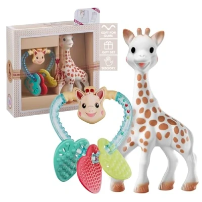 Afbeelding van Sophie de giraf Sophiesticated Cadeauset Baby speelgoed &amp; Hart Bijtring Kraamcadeau Babyshower cadeau 4 Delig