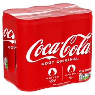 Afbeelding van Coca Cola Originele verpakking, blikjes 6 van 33 cl