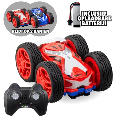 Afbeelding van Exost RC Mini Flip NEO rood 1:34 bestuurbare stuntauto incl. oplaadbare batterij auto