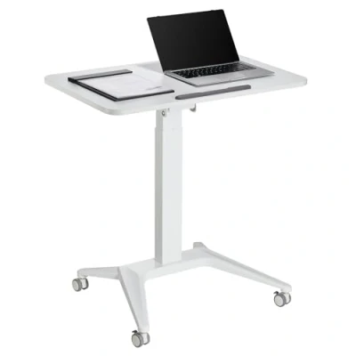 Afbeelding van Maclean Verrijdbaar laptop bureau hoogteverstelling 80x52cm, 8kg max, 109cm MC 453W Wit