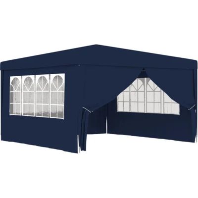 Afbeelding van Partytent met zijwanden professioneel 90 g/m² 4x4 m blauw
