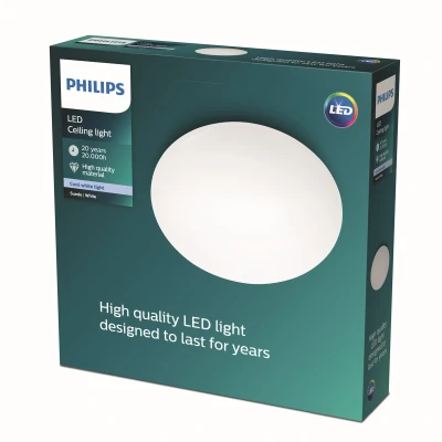 Afbeelding van Philips myLiving Suede Plafonniere LED 38 cm Wit