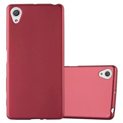 Afbeelding van Cadorabo Hoesje geschikt voor Sony Xperia X in METALLIC ROOD Beschermhoes gemaakt van flexibel TPU silicone Case Cover