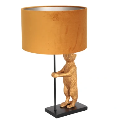 Afbeelding van Anne Light and home tafellamp Animaux zwart metaal 30 cm E27 fitting 8228ZW
