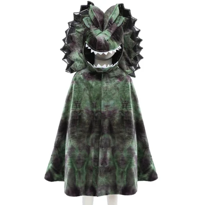 Afbeelding van Great Pretenders Verkleedkledij Dilophosaurus cape met klauwen Groen 4 6Y