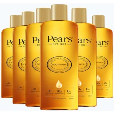Afbeelding van Pears Pure &amp; Gentle Lot de 6 flacons gel douche 10 fois plus hydratant 250 ml