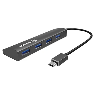 Afbeelding van ICY BOX USB C (USB 3.2 Gen 2) multiport hub 4 poorten Antraciet