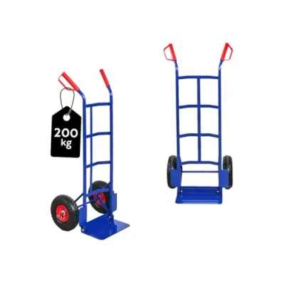 Afbeelding van PROREGAL Odin steekwagen, afmetingen (h x b d): 115 54,5 44,5 cm, belastbaar tot 200 kg, luchtwielen, stalen frame, blauw, transportwagen, inklapbaar