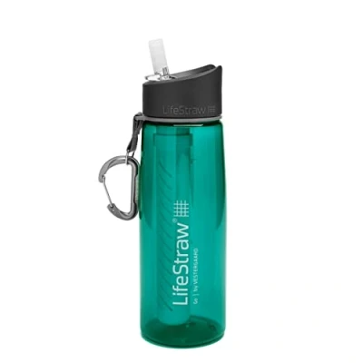 Afbeelding van LifeStraw Go 2 traps filterfles, uniseks, volwassenen, groenblauw, 22 oz