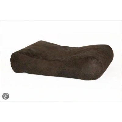 Afbeelding van Hondenkussen Deluxe piloten leer bruin 100x75x15 cm EPS korrels