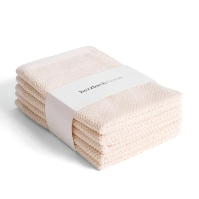 Afbeelding van herzbach home Spa collectie gastendoekjes 30 x 50 cm 100% katoen (crème)