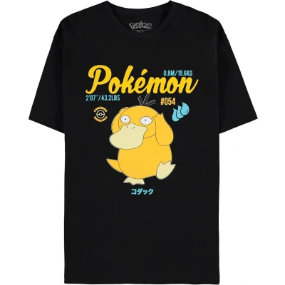 Afbeelding van Pokémon Psyduck Vintage Heren T shirt XL Zwart