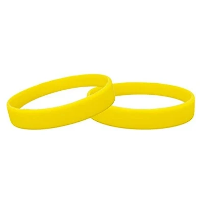 Afbeelding van 10 stuks siliconen armbanden voor kinderen, geel
