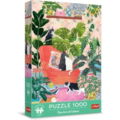 Afbeelding van Trefl Premium Plus Quality Puzzel The Art of Color: we zijn beter thuis 1000 stukjes, volledige kleurenserie, perfect op elkaar afgestemde stukken, voor volwassenen en kinderen vanaf 12 jaar