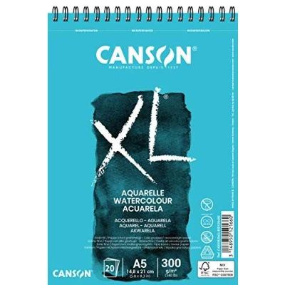 Image de Bloc Aquarelle Canson XL A5 20 feuilles 300g spirale