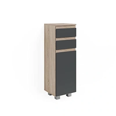 Afbeelding van Vicco Halfhoge kast J Shape, Sonoma/Sonoma, 30 x 95 cm