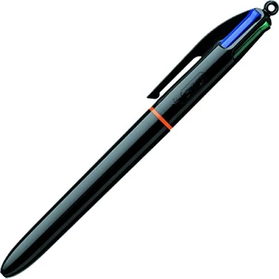 Afbeelding van [Bic / Big] Balpen, vier kleuren Pro, zwart, 1 Bic